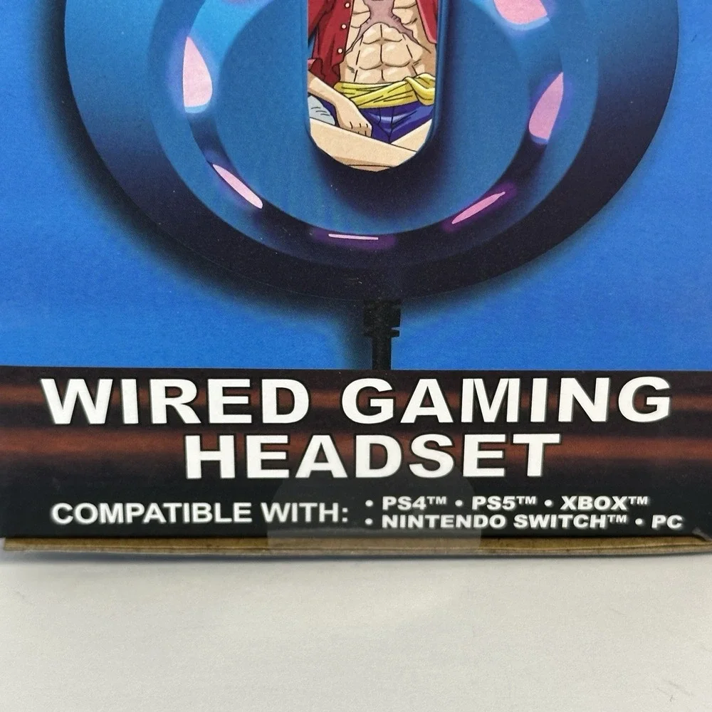 One Piece Wired Gaming Headset LED Lights PS4 PS5 Xbox Switch PC Luffy